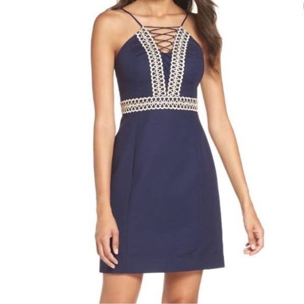 Lilly Pulitzer Navy and Cream Mini Dress
